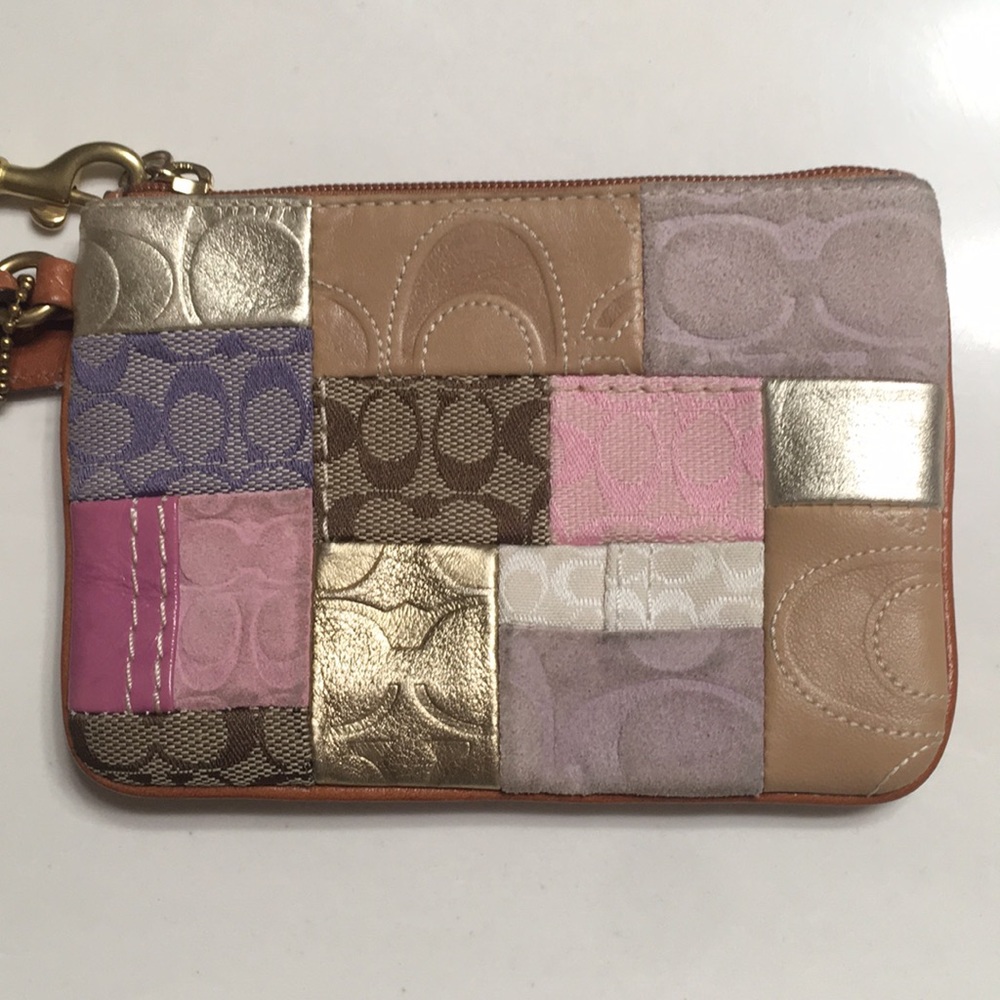 Coach Patchwork Wristlet, 4”x6”